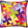 Kit de Cojín de Punto Largo Vervaco Colorido Geométrico, 16