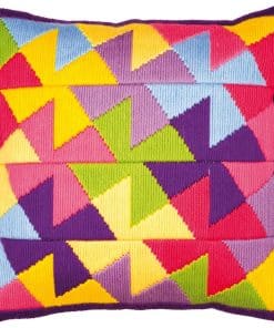 Kit de Cojín de Punto Largo Vervaco Colorido Geométrico, 16