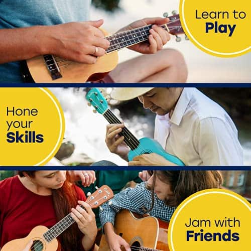 Hola! Music HM-21BK Soprano Ukulele Bundle with Canvas Tote - Imagen 7