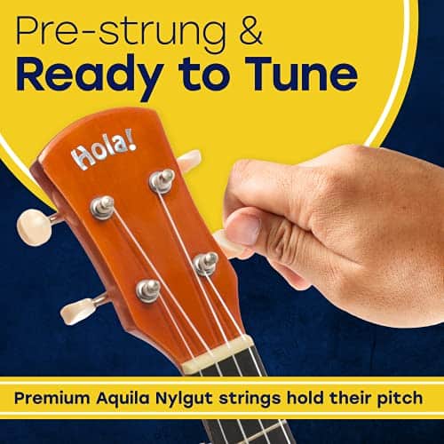 Hola! Music HM-21BK Soprano Ukulele Bundle with Canvas Tote - Imagen 4