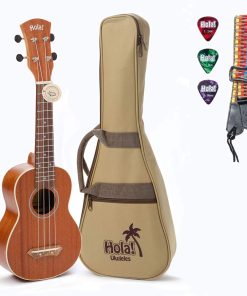¡Hola! Music HM-121MG+ Ukulele Soprano de Caoba Deluxe con