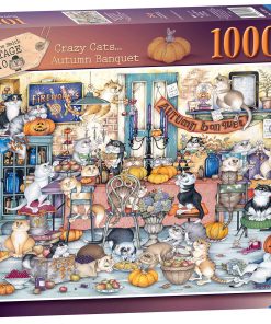 Rompecabezas Ravensburger Crazy Cats Banquete de Otoño de