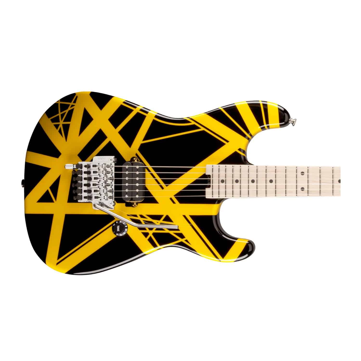 Guitarra EVH Striped Series - Negro con Rayas Amarillas - Imagen 4