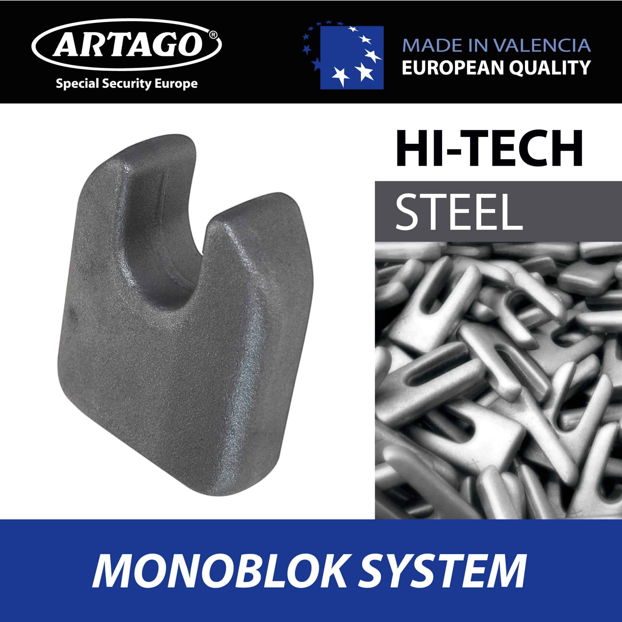 Candado y cadena de seguridad para motocicleta Artago - Imagen 4