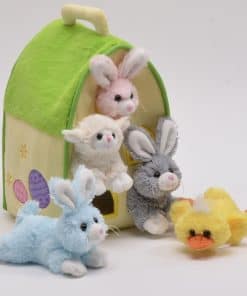 Set de Casa de Juego de Peluche de Animales de Pascua