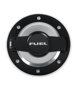 Tapa de combustible de aluminio billet negro/plata Drake