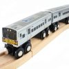 Set de tren de juguete de madera Munipals Long Island Rail