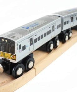 Set de tren de juguete de madera Munipals Long Island Rail