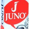 Paquete de 10 cañas de saxofón Juno 1.5 con correa para