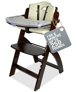 Silla alta de madera Abiie Beyond Junior con bandeja. La