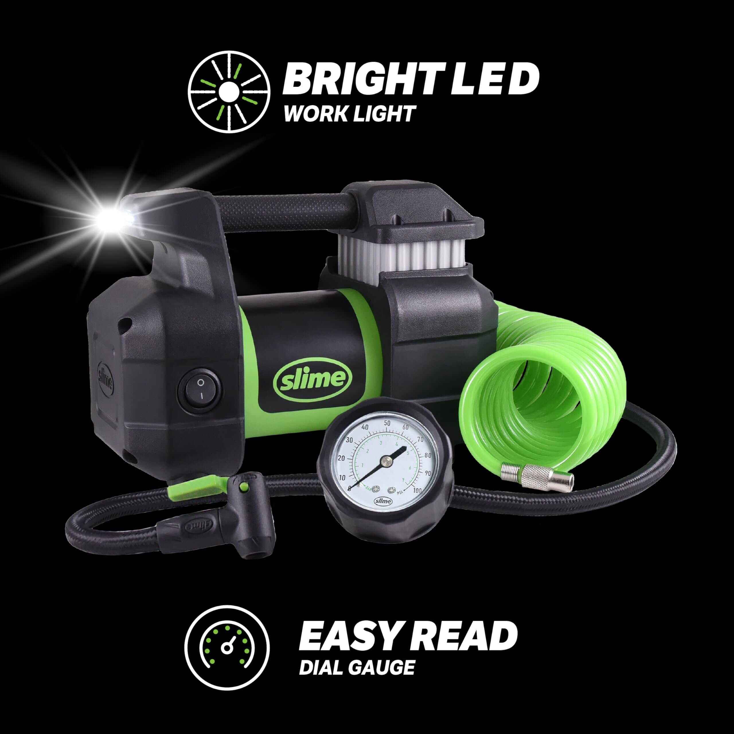 Inflador de neumáticos Slime 40031, portátil para - Imagen 4