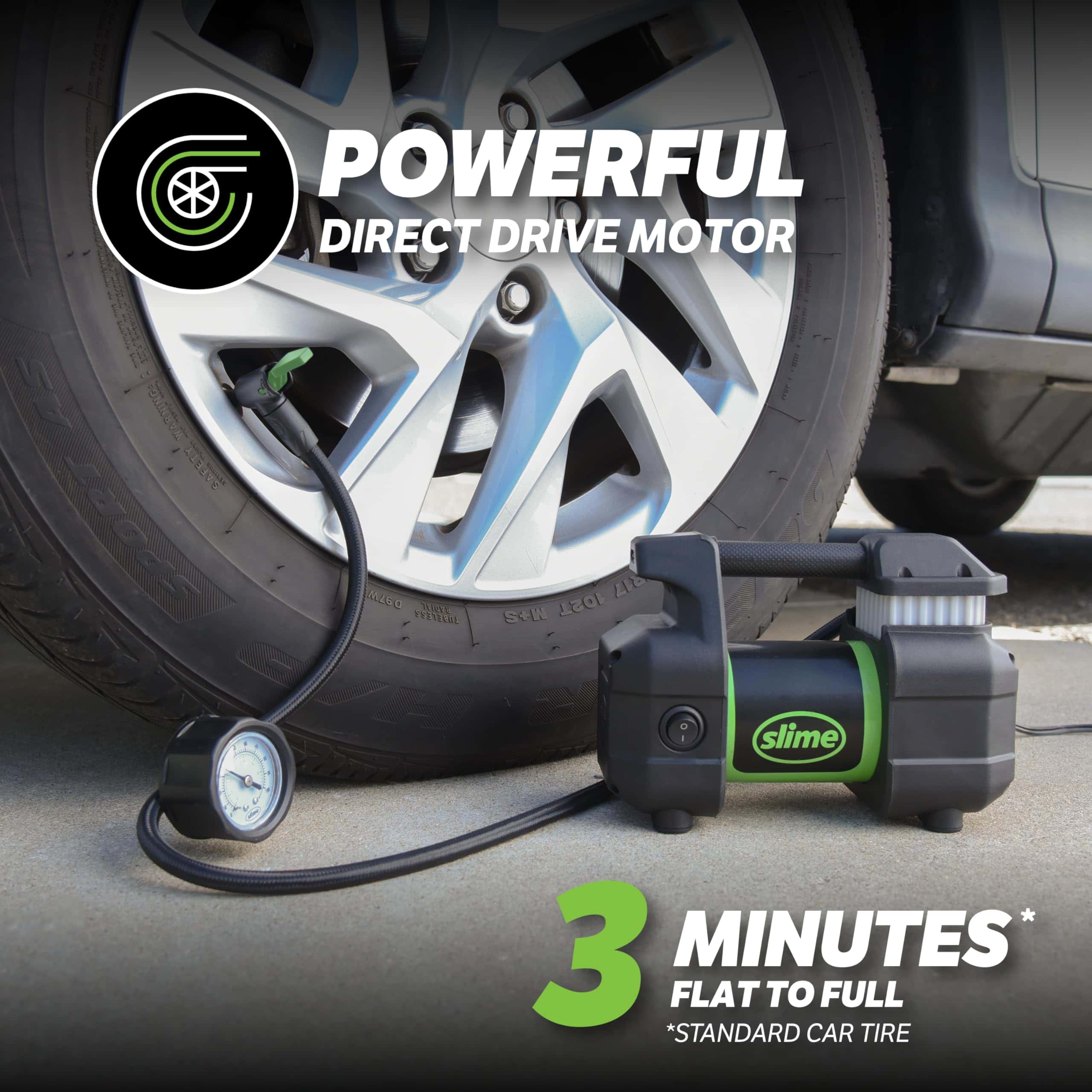 Inflador de neumáticos Slime 40031, portátil para - Imagen 3