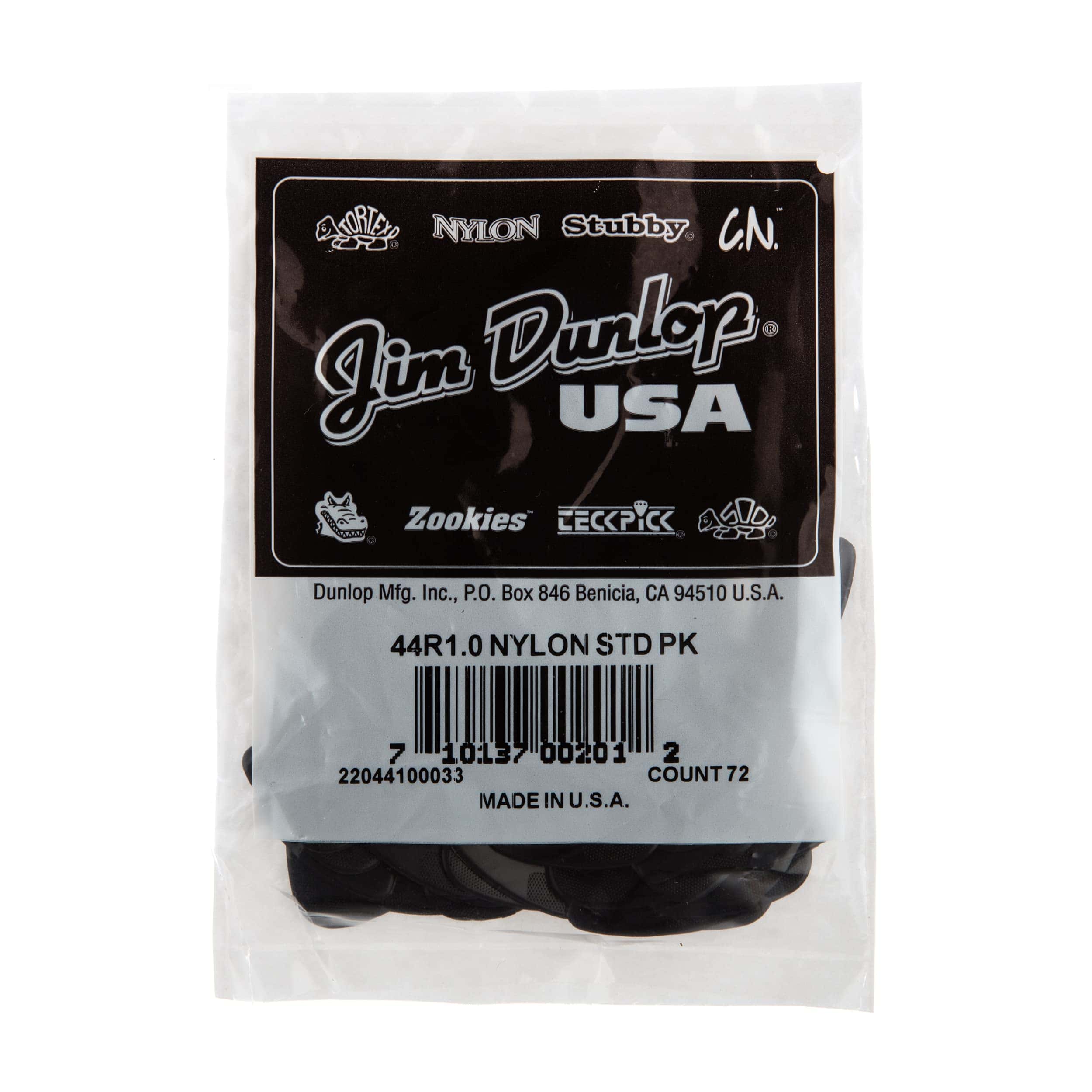 JIM DUNLOP 44R1.0 Nylon Standard, Negro, 1.0mm, 72/Bag - Imagen 5