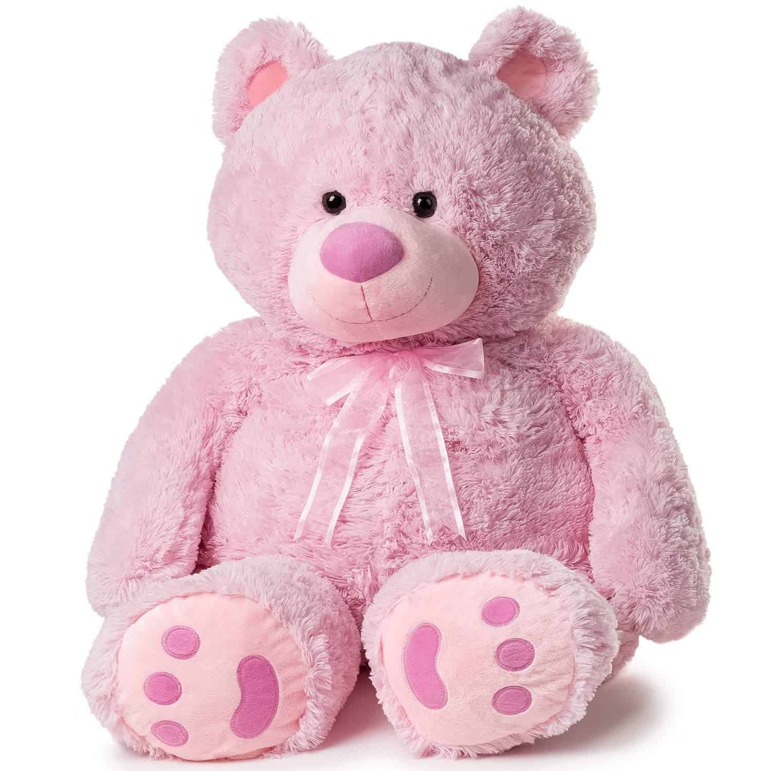 Oso Teddy Gigante JOON - 38 Pulgadas, Rosa, Peluche