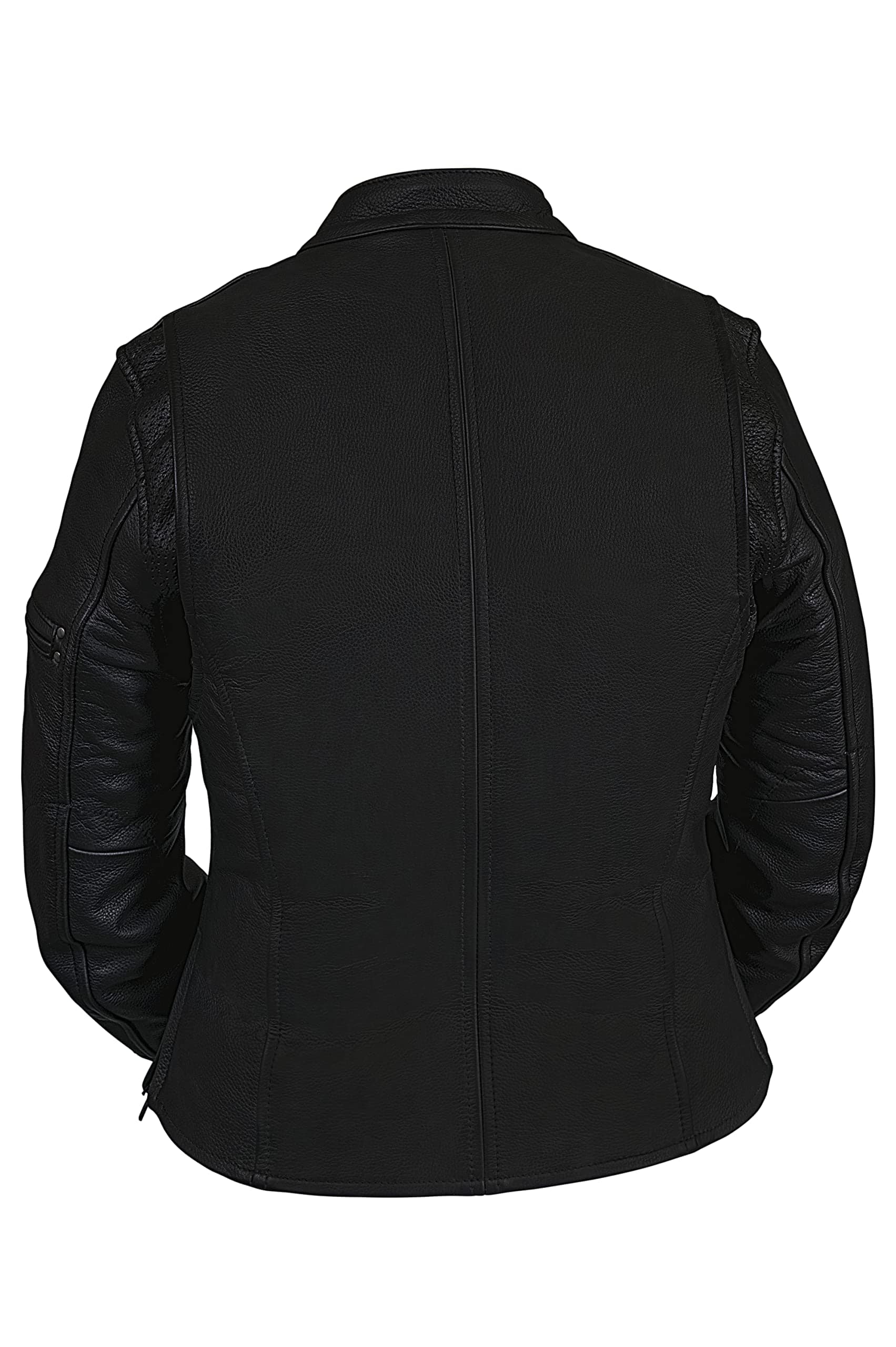 Chamarra de Motociclista de Cuero con Cuello Scooter - Imagen 3