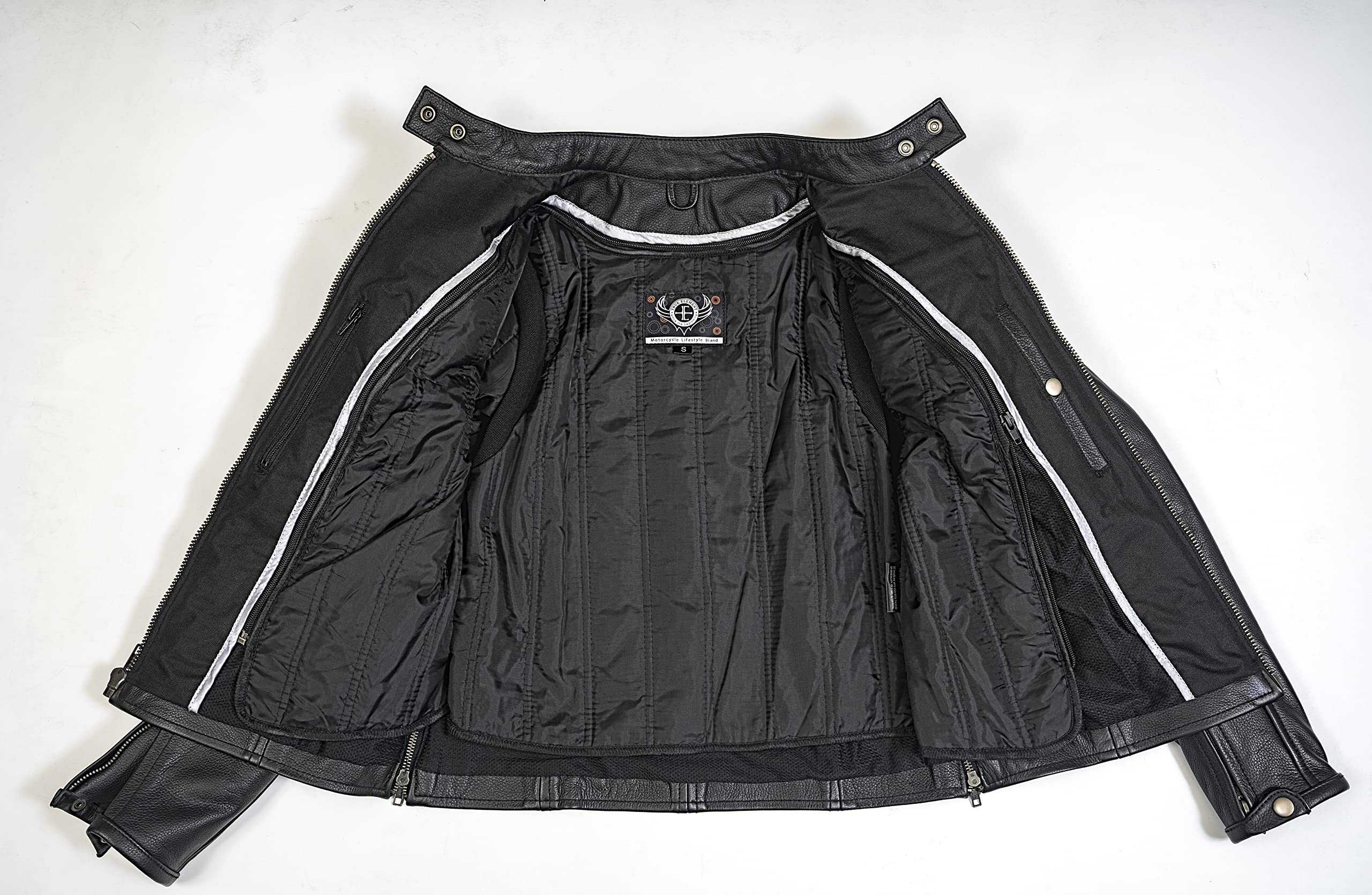 Chamarra de Motociclista de Cuero con Cuello Scooter - Imagen 4