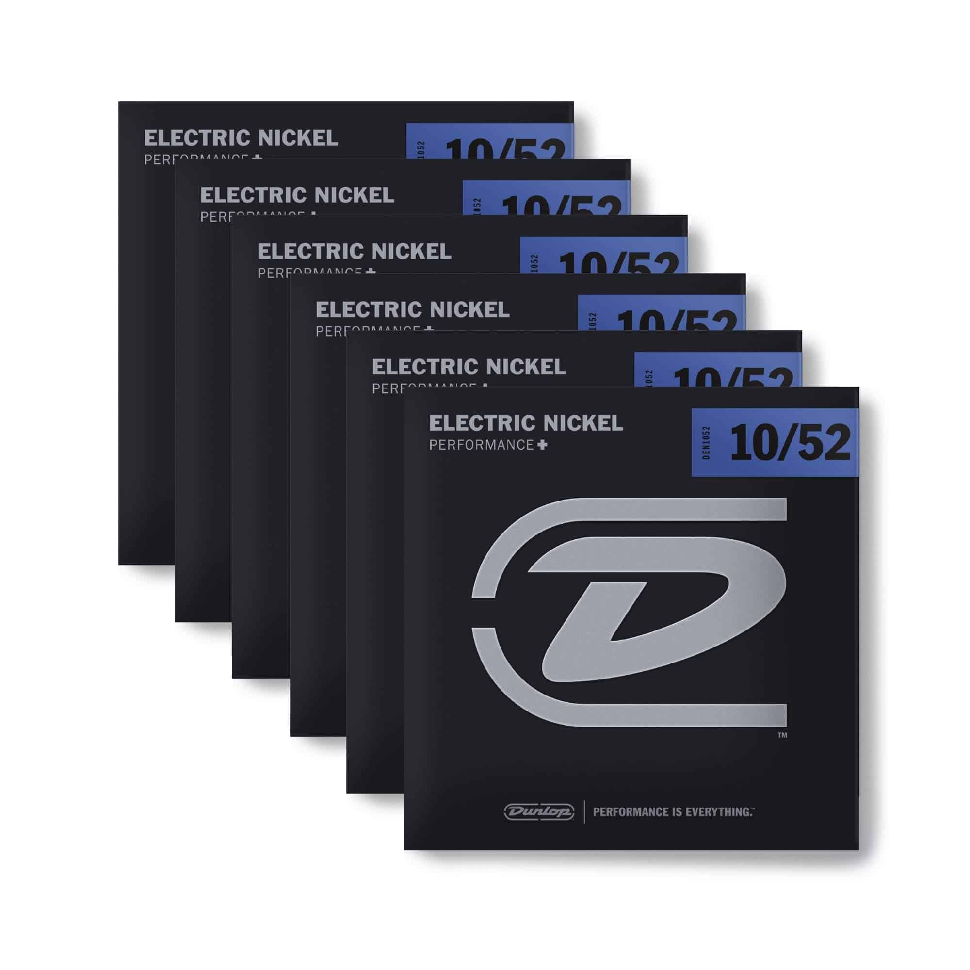 6 juegos de cuerdas para guitarra eléctrica Dunlop DEN1052