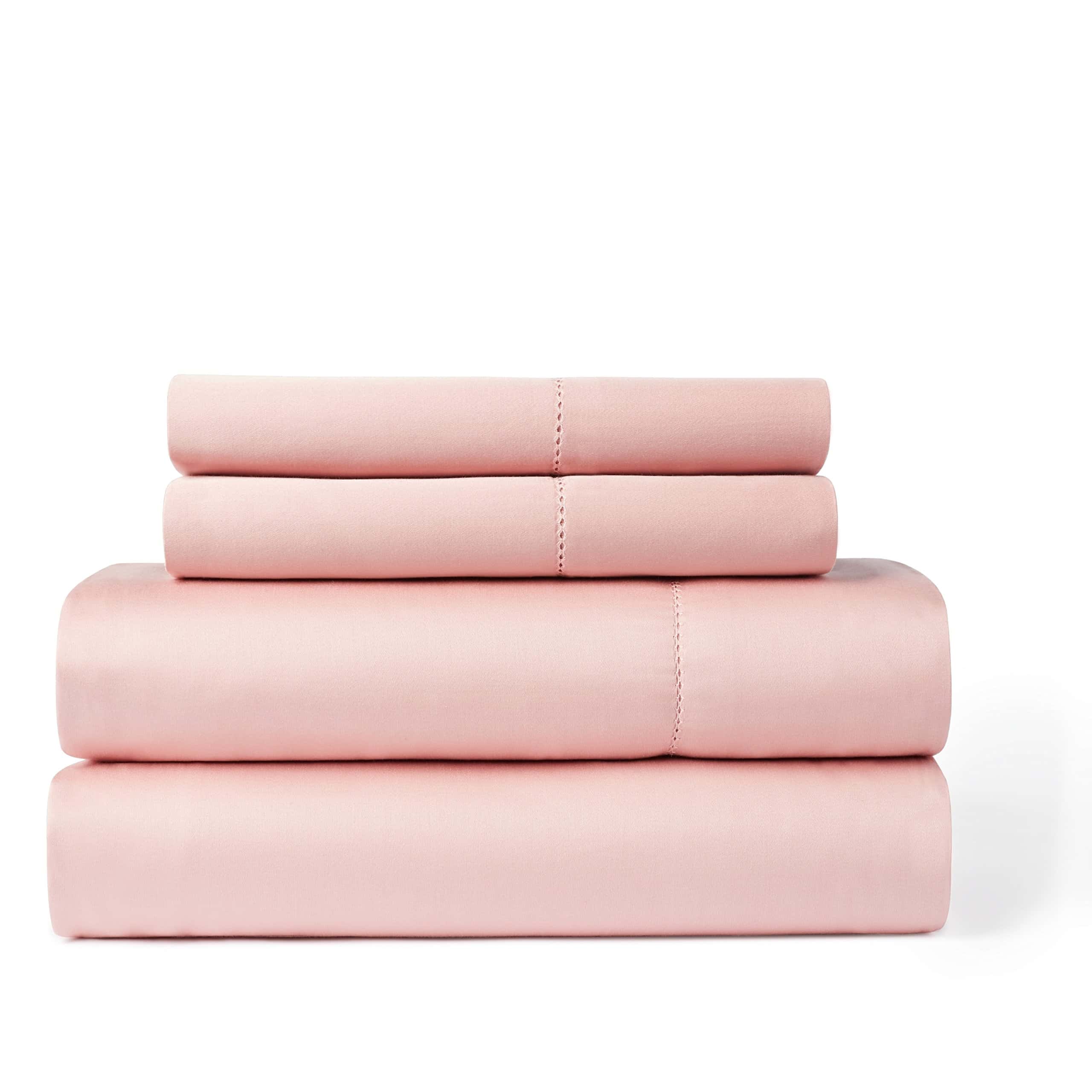 Juego de sábanas sólidas de algodón de 400 hilos con