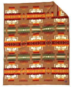 Manta de Lana Pendleton Jefe Joseph en Color Caqui, Tamaño