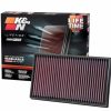 Filtro de aire del motor K&N: Reutilizable, Limpiable cada