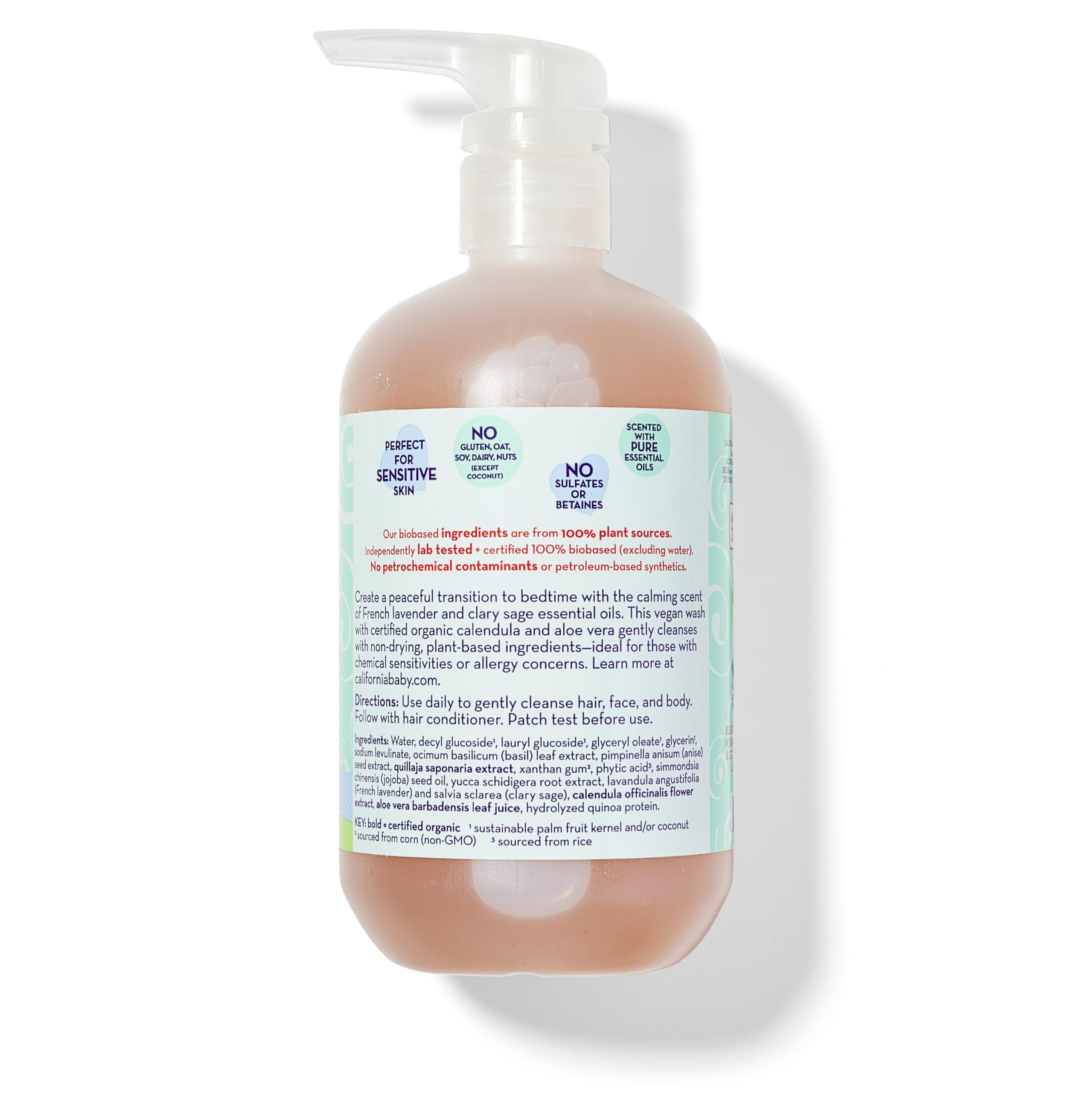 California Baby Calming Lavender Shampoo and Body Wash | - Imagen 3