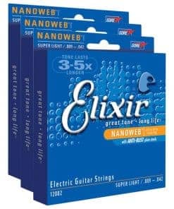 3 Sets de Cuerdas Eléctricas Super Light Elixir 12002