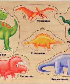 Rompecabezas de Dinosaurios Levanta y Aprende - Hecho en