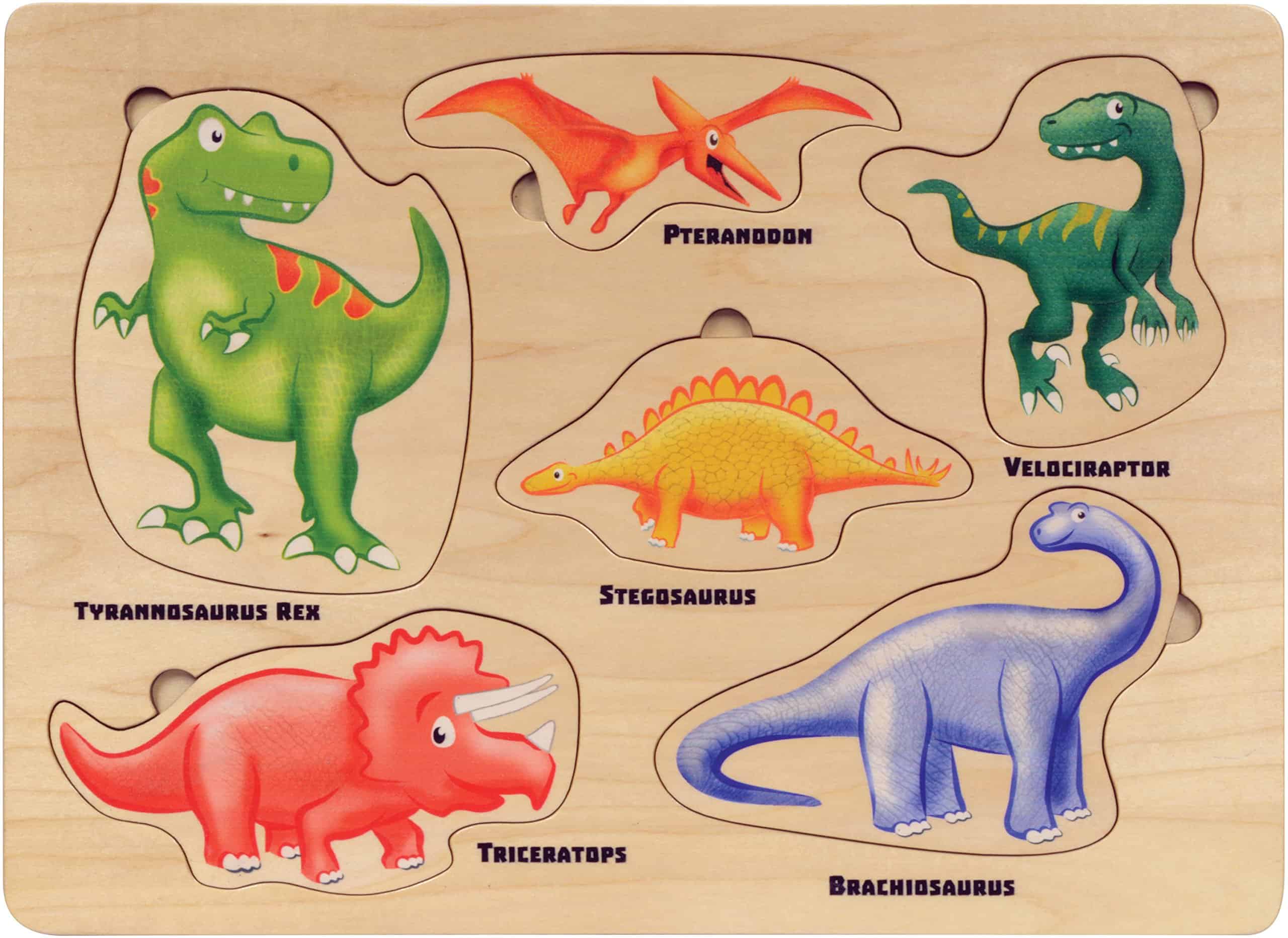 Rompecabezas de Dinosaurios Levanta y Aprende - Hecho en