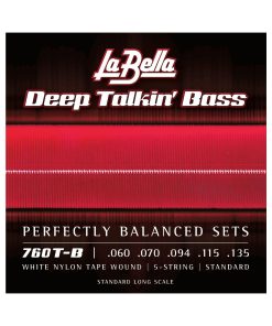 Cuerdas de bajo La Bella 760T-B Deep Talkin 'White Nylon