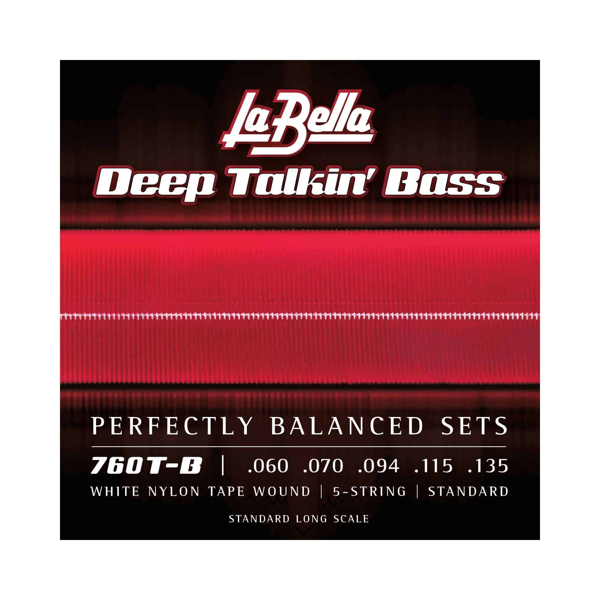 Cuerdas de bajo La Bella 760T-B Deep Talkin 'White Nylon