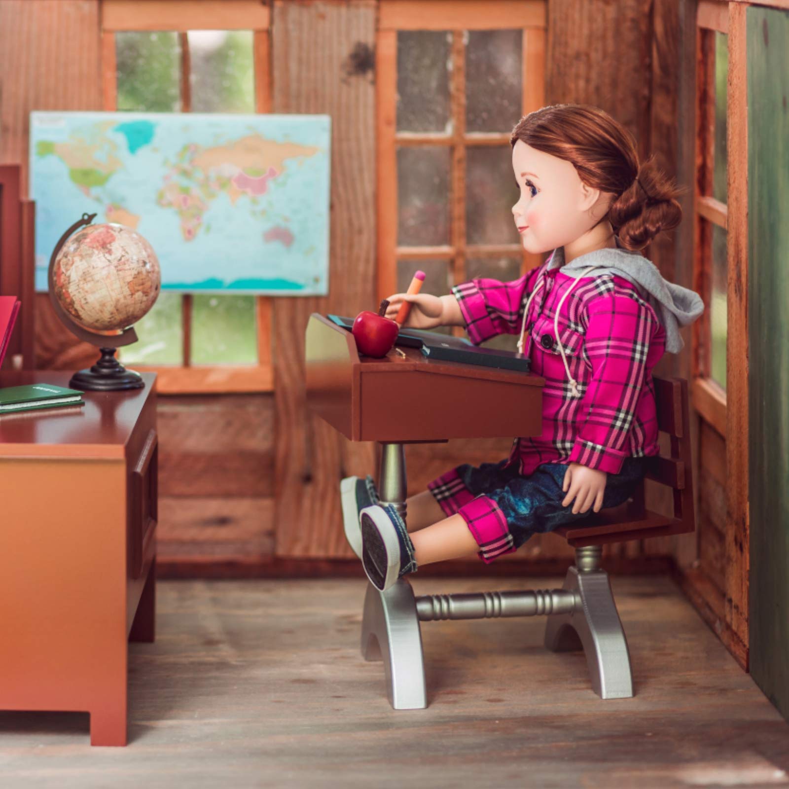 Muebles para muñecas de 18 pulgadas de -Marrón - Imagen 10