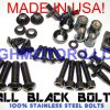 Kit completo de pernos para carenado negro 2003-2009 R6 R6S