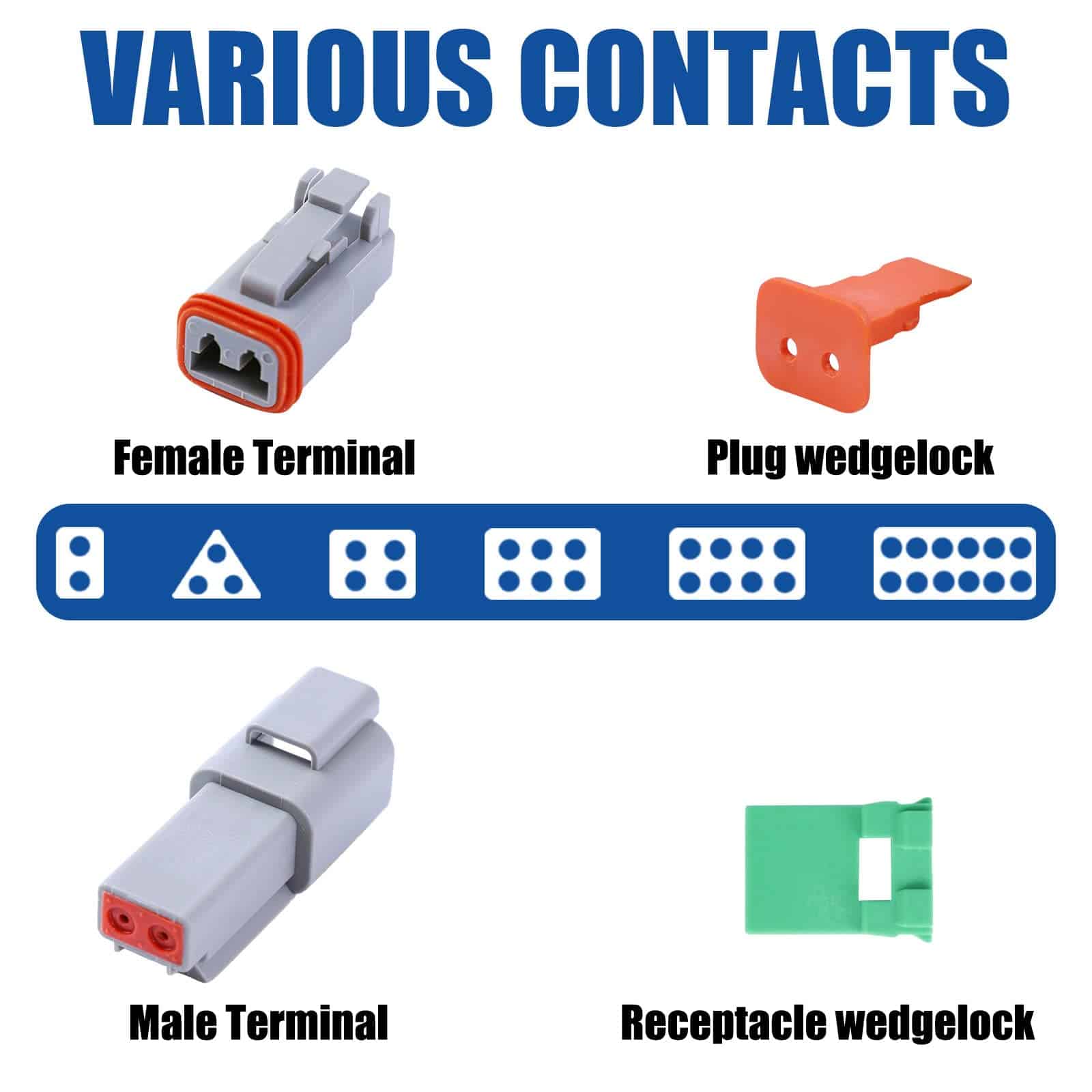 Kit de Conector Deutsch DT de 236 Piezas, 5 Juegos de - Imagen 6