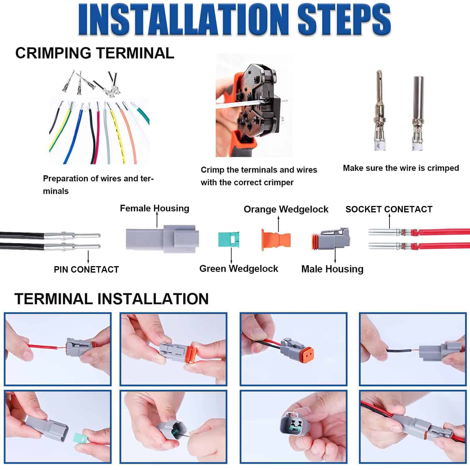 Kit de Conector Deutsch DT de 236 Piezas, 5 Juegos de - Imagen 8