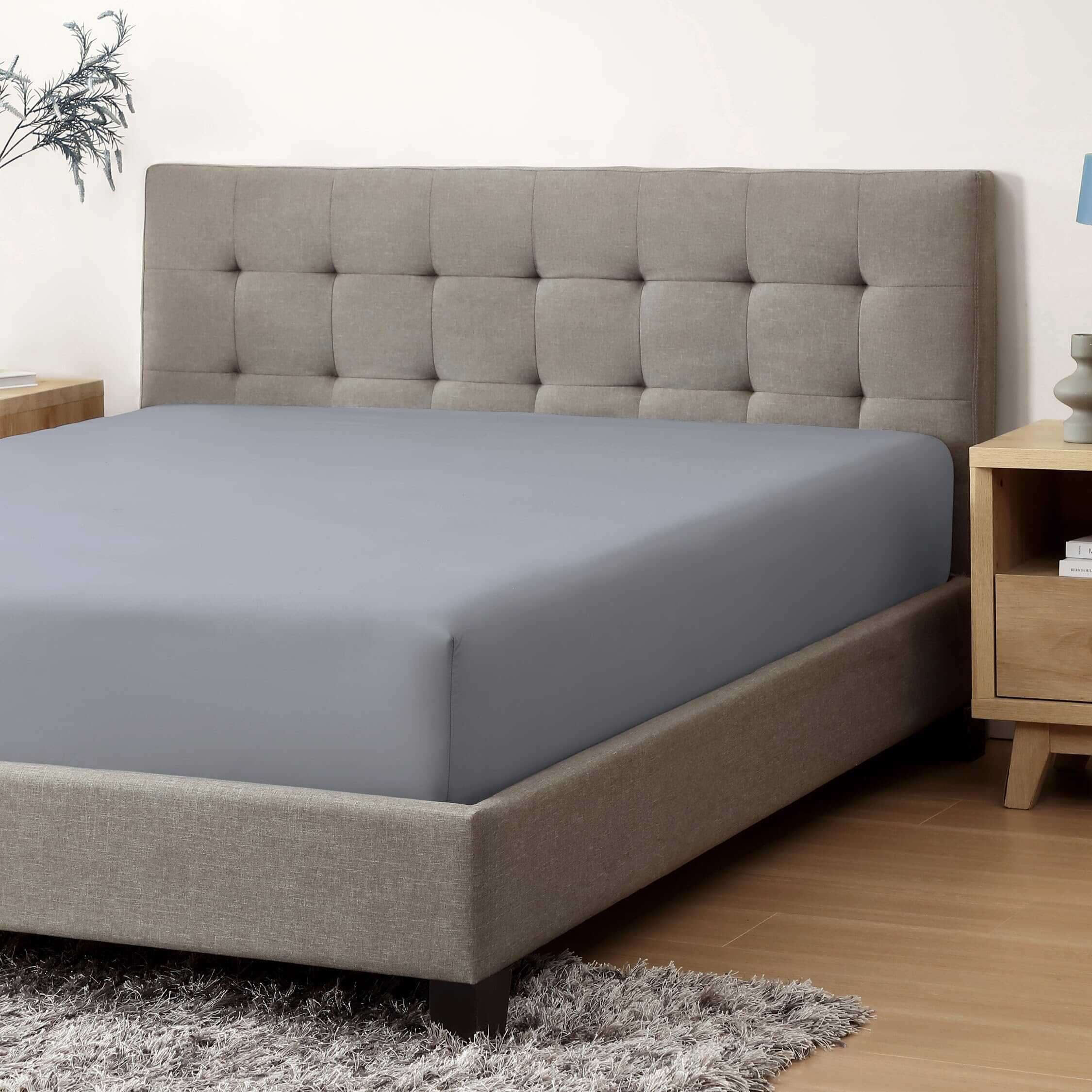 Sábana Ajustable King Size de Poli Algodón Sateen