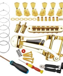 Puente de trémolo de vibrato y puente de sillín con