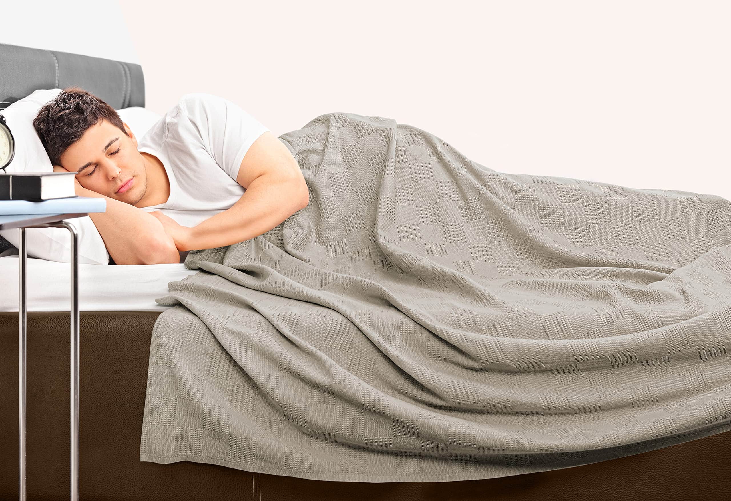 Manta de algodón 100% Utopia Bedding color Khaki [Tamaño - Imagen 9