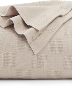 Manta de algodón 100% Utopia Bedding color Khaki [Tamaño