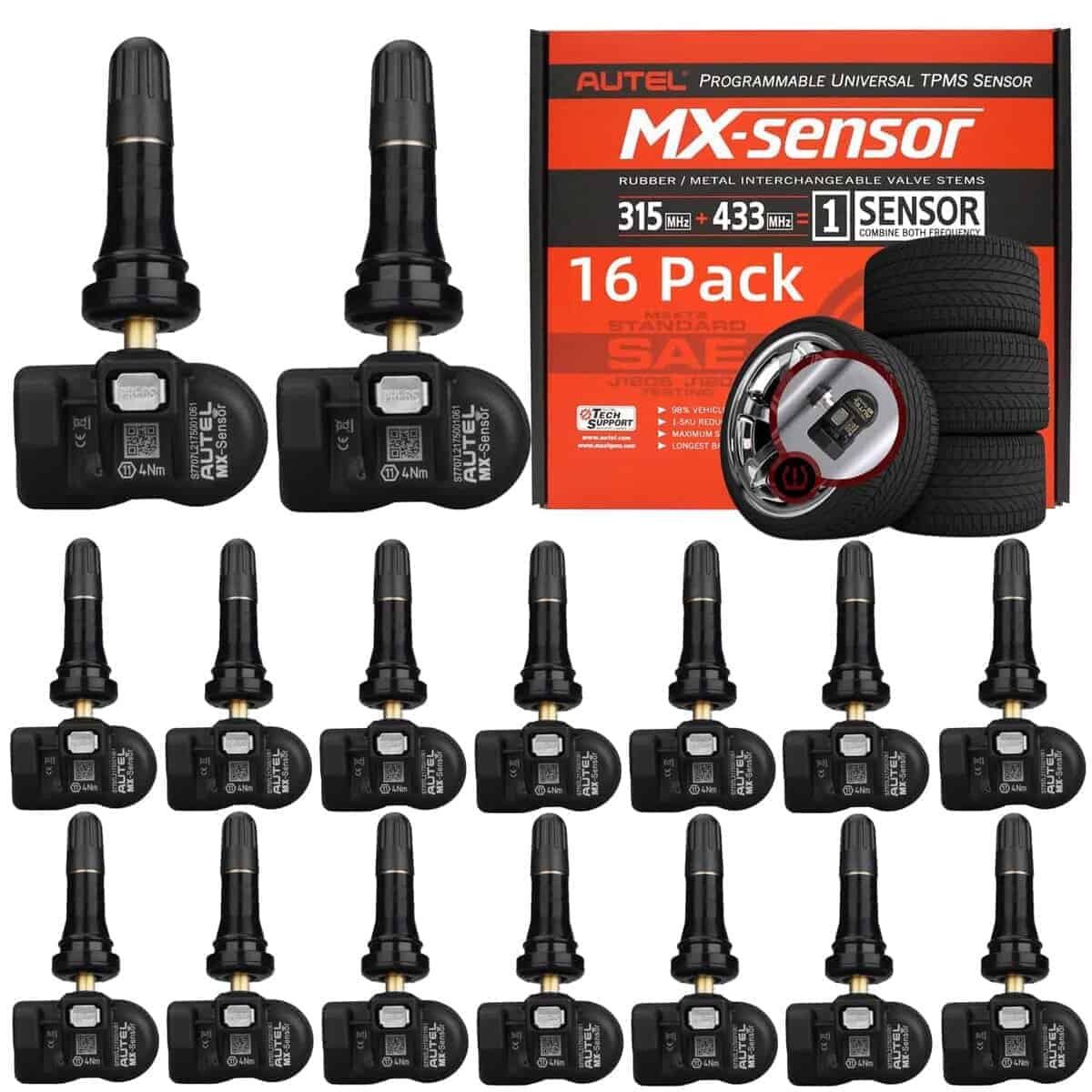 Sensores de TPMS Autel 2 en 1 MX-Sensor 315MHz + 433MHz