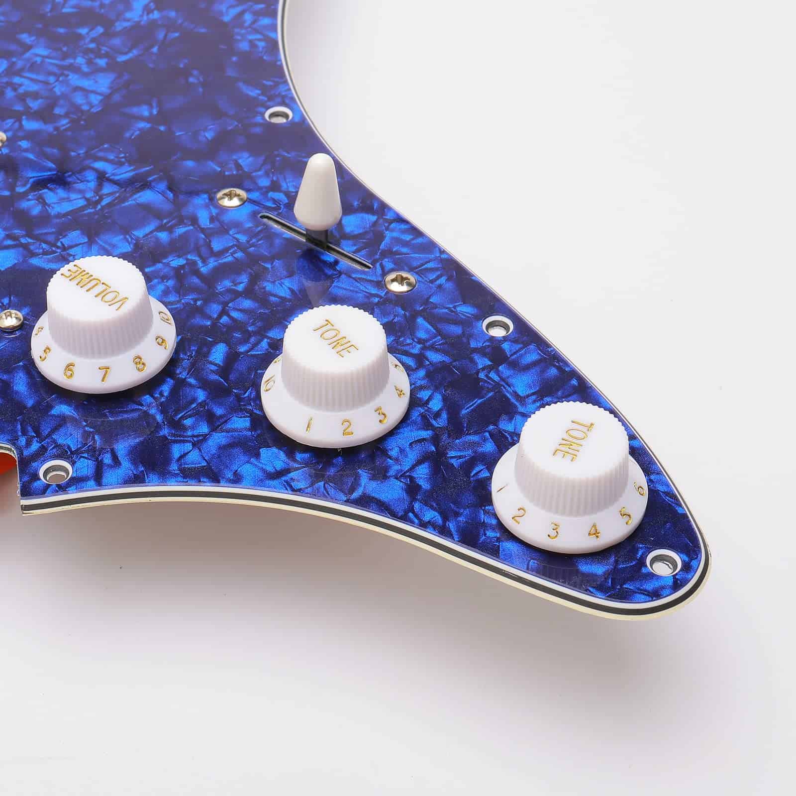 Pickguard cargado con 11 agujeros Unxuey con pastillas HSH - Imagen 8