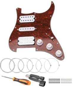 Unxuey 11 Hole Prewired HSH Pickguard Plate con Pastillas,