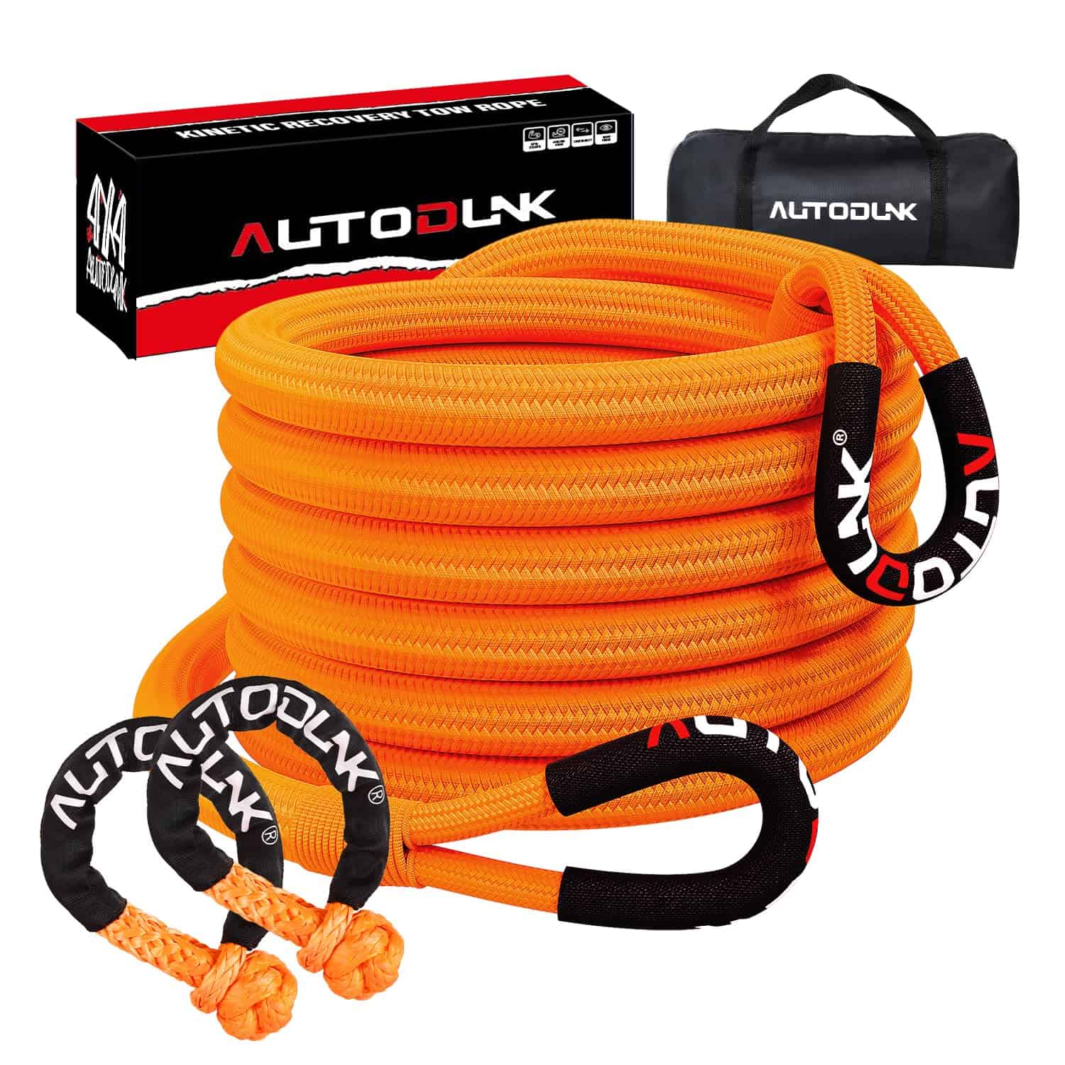 Cuerda de recuperación cinética Autodunk 1" x 30' -Naranja
