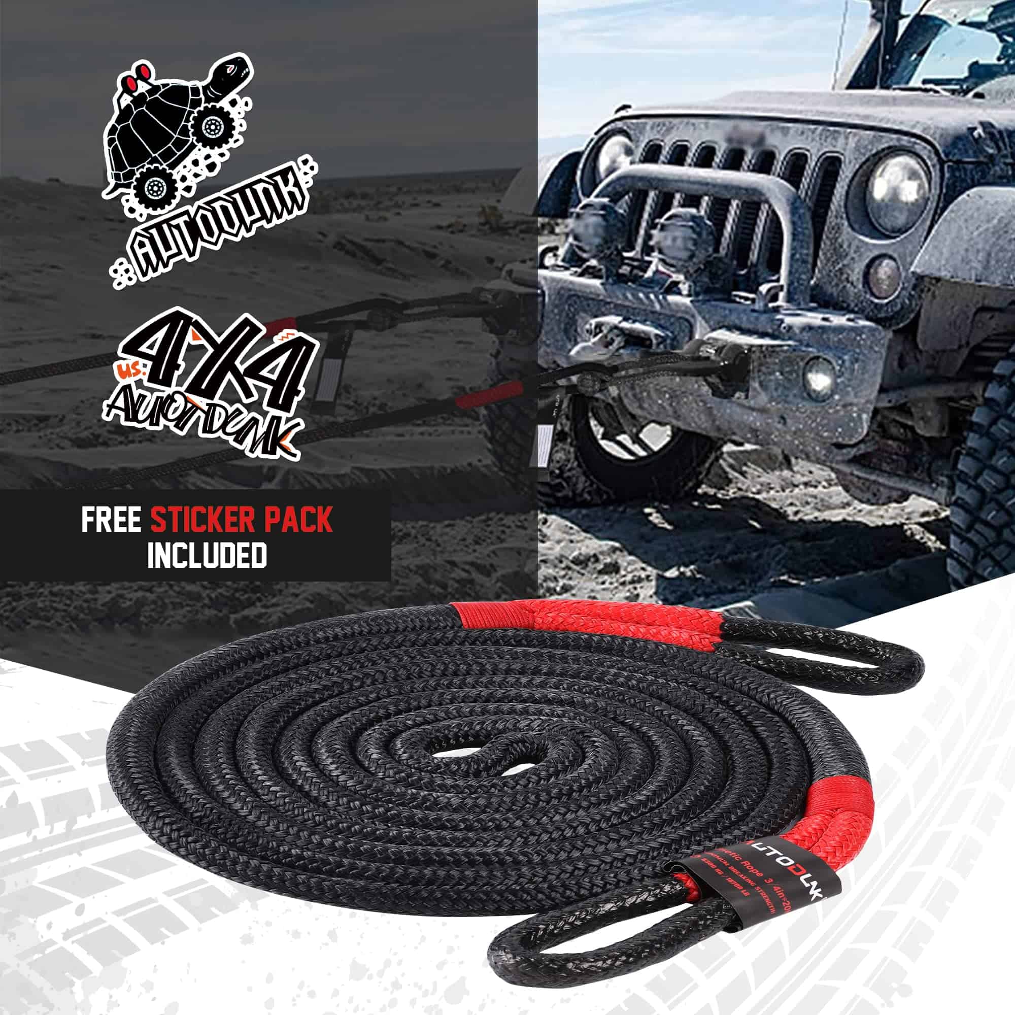 AutoDunk 3/4" x 20' Kinetic Recovery & Tow Rope - Imagen 8