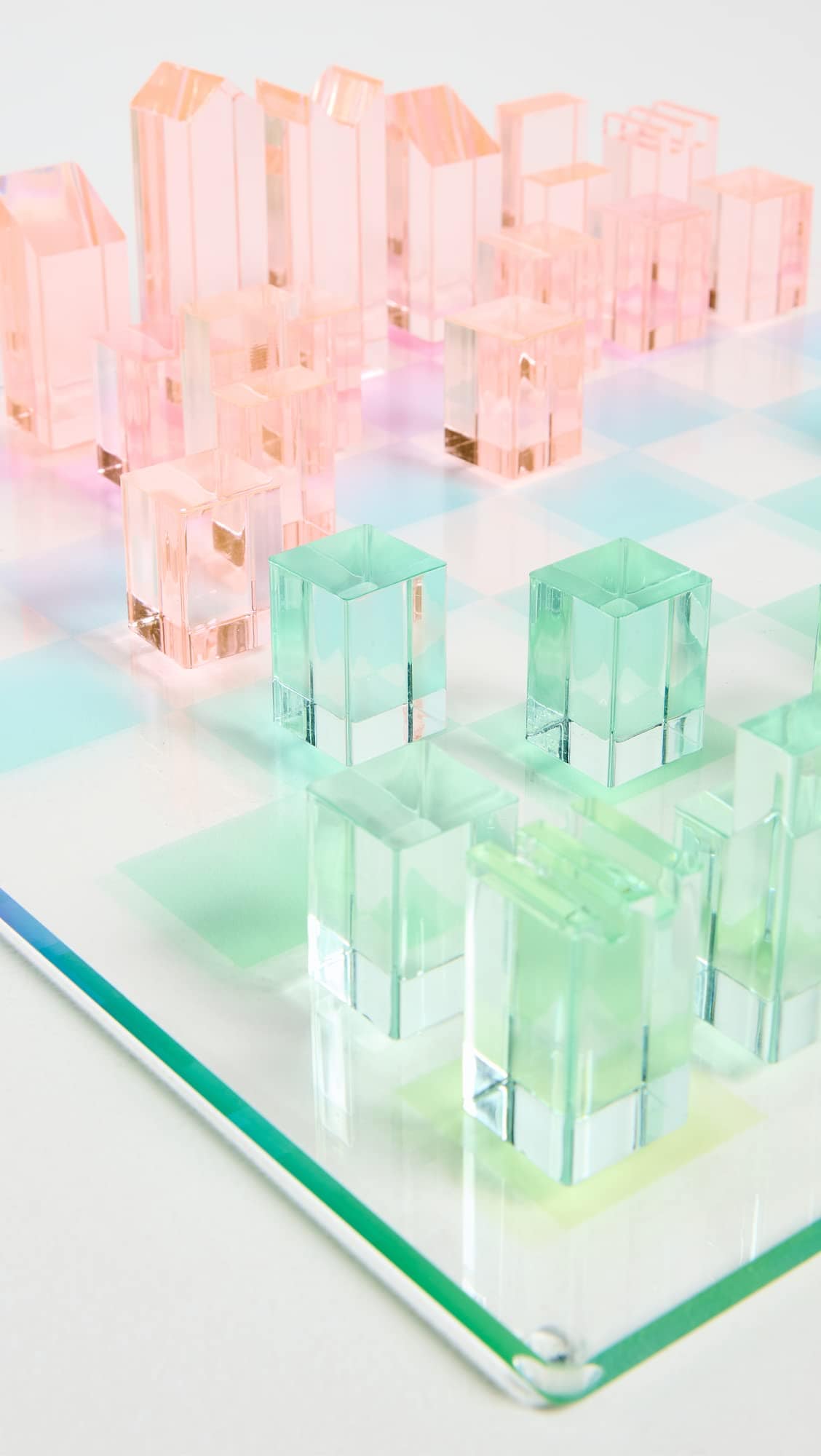 Juego de Ajedrez y Damas de Lucite Aurora para Mujeres de - Imagen 4