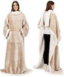 Manta Sherpa PAVILIA con Mangas y Bolsillo, Envoltura de