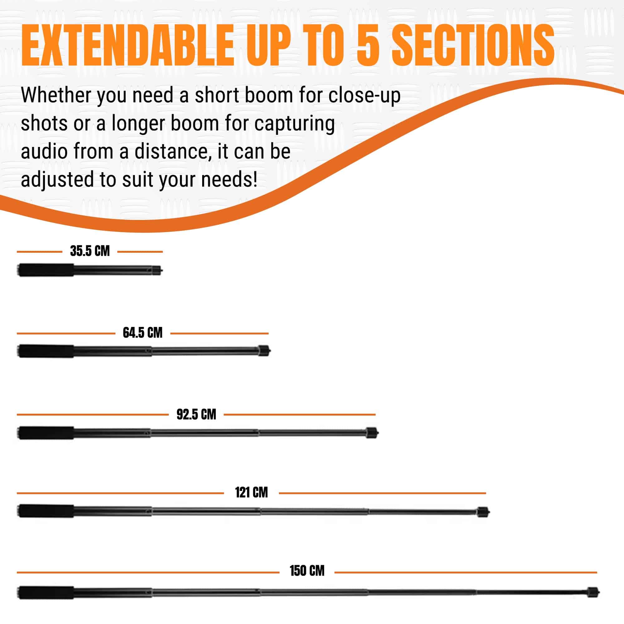 iOgrapher Microphone Boom Pole - Soporte de micrófono con - Imagen 6