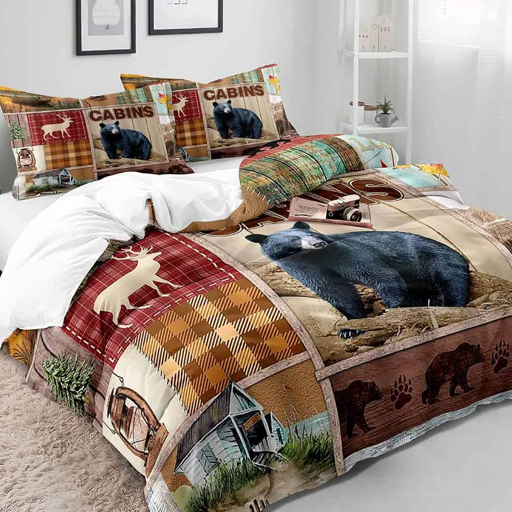 Juego de ropa de cama rústica VIVIHOME de 3 piezas, funda - Imagen 4