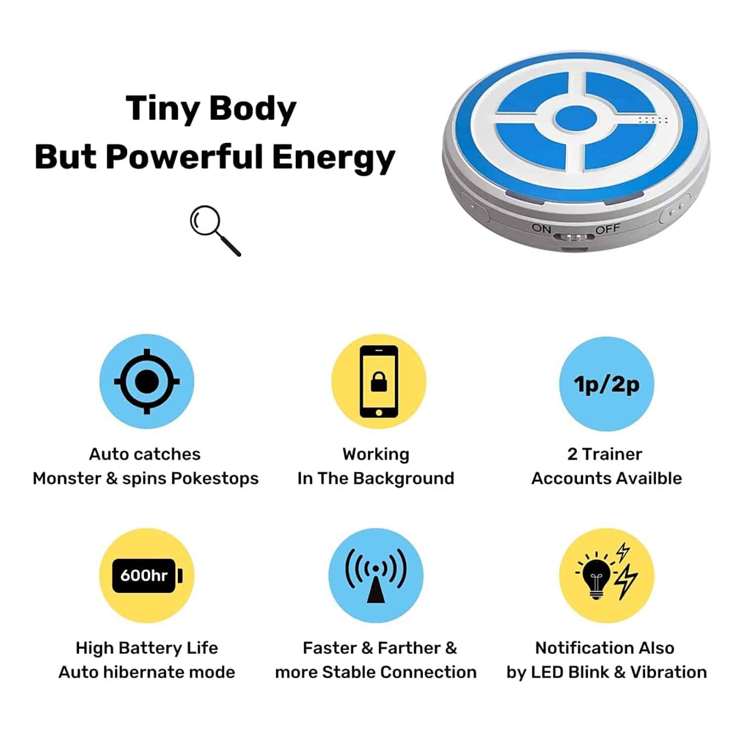 Mcbazel megacom DuoMon Colección de Monsters Go - Blanco - Imagen 3