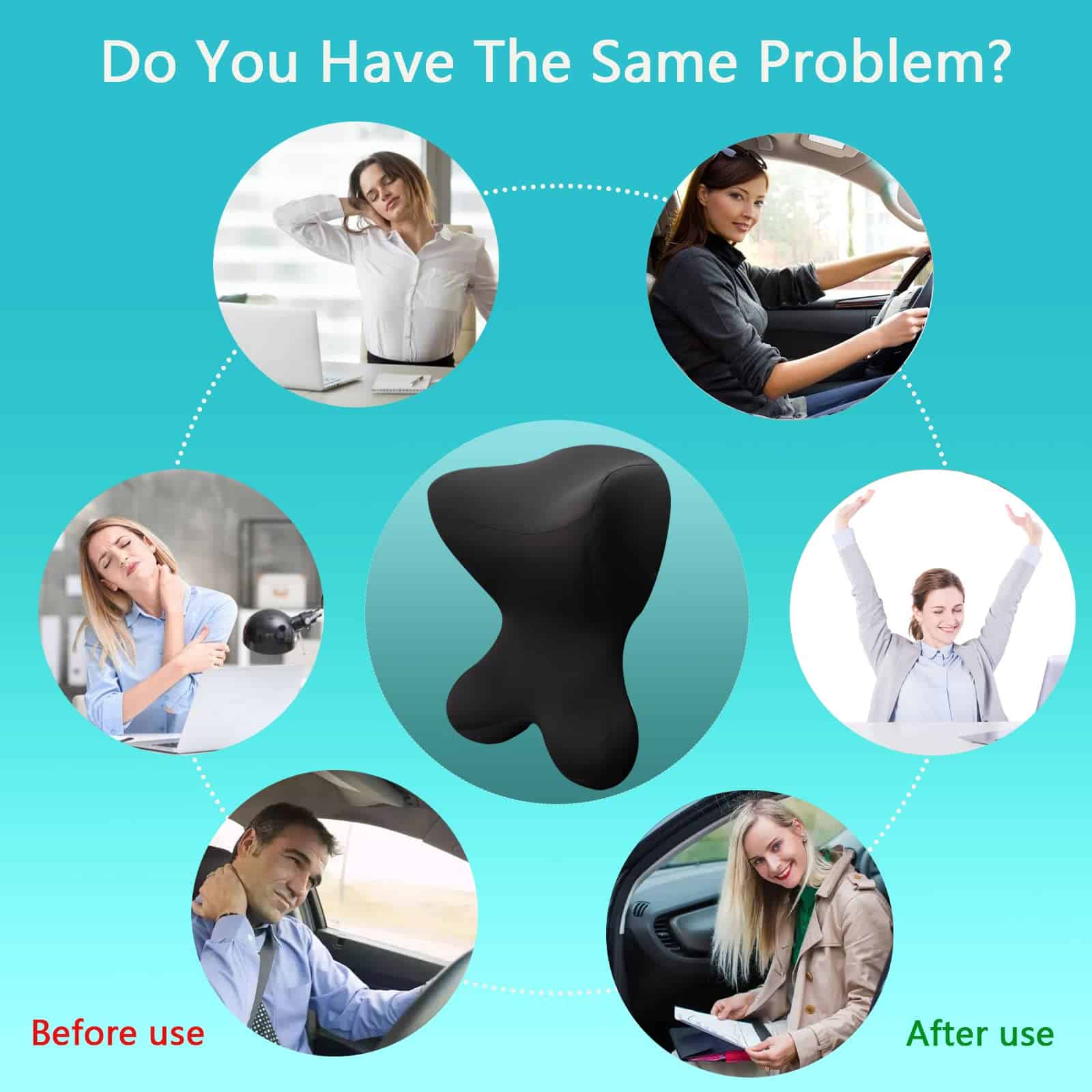 Cojín de Cuello para Auto Newsty Cojín para Reposacabezas - Imagen 7