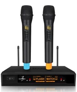 Sistema de Micrófono Inalámbrico de 2 Canales UHF G-MARK